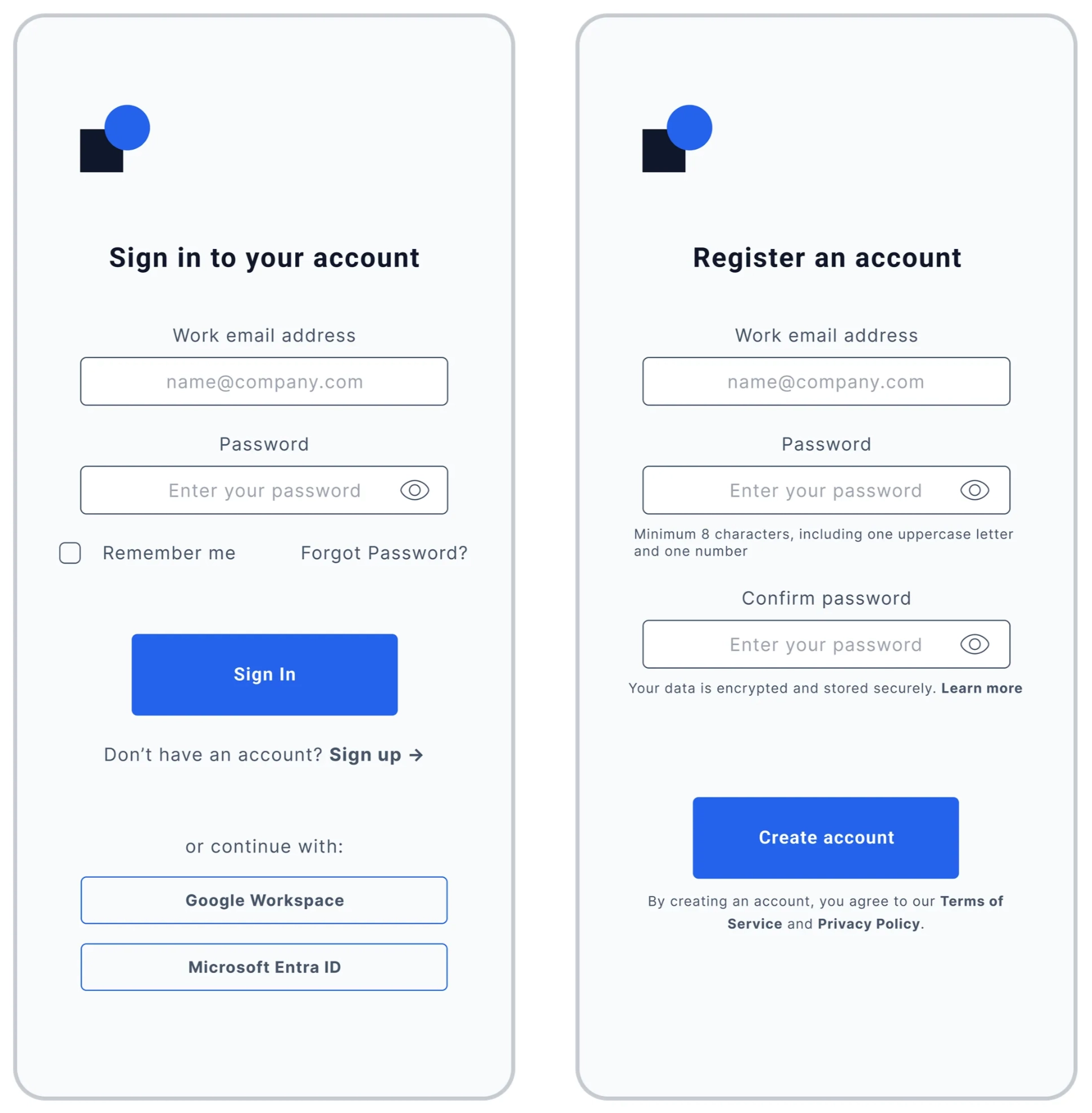 Sign In mobile layout